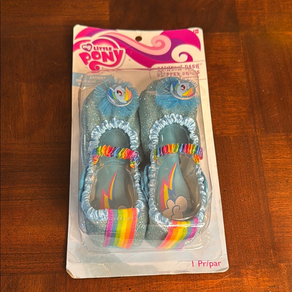 My Little Pony Rainbow Dash Kids Size Slippers Toy Shoes Costume Dress Up